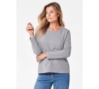 Goldner Langarm-Shirts Damen Baumwolle grau, 44