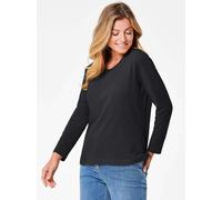 Goldner Langarm-Shirts Damen Baumwolle schwarz, 44