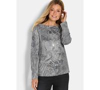 Goldner Langarmshirt Damen grau, 46