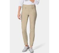 2-in-1-Hose GOLDNER "Schlupfhose LOUISA mit Steppnähten", Damen, Gr. 38, N-Gr, lila (sand), Obermaterial: 67% Baumwolle CO. 28% Polyamid PA. 5% Elasthan EL., Hosen, Ohne (74285834-38) sand