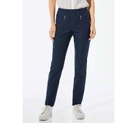 2-in-1-Hose GOLDNER "Schlupfhose LOUISA mit Steppnähten", Damen, Gr. 40, N-Gr, blau (marine), Obermaterial: 67% Baumwolle CO. 28% Polyamid PA. 5% Elasthan EL., Hosen, Ohne (10706363-40) marine