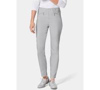 2-in-1-Hose GOLDNER "Schlupfhose LOUISA mit Steppnähten", Damen, Gr. 38, N-Gr, beige (stein), Obermaterial: 67% Baumwolle CO. 28% Polyamid PA. 5% Elasthan EL., Hosen, Ohne (43031121-38) stein