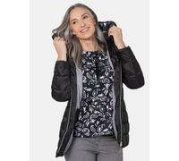 Goldner Lange Steppjacke Damen schwarz, 44
