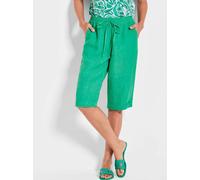 Goldner Leinenbermuda Damen grün, 44