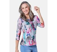 Goldner Print Shirt Damen Viskose mehrfarbig, 38