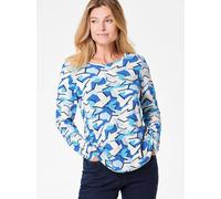 Goldner Print Shirts Damen Viskose blau, 25
