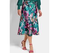 Goldner Satinrock Damen smaragd, 42