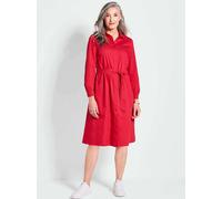 Goldner Sommerkleider Damen Baumwolle rot, 42