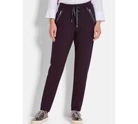 Goldner Stoffhose Damen aubergine, 48
