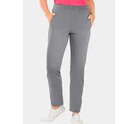 Goldner Stoffhose Damen Baumwolle grau, 22