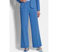 Stoffhose GOLDNER "Kurzgröße Jersey-Culotte VERA mit Biesen", Damen, Gr. 23, K-Gr, blau, Obermaterial: 67% Viskose CV. 27% Polyester PES. 6% Elasthan EL., Hosen Stoffhose (95345608-23) blau