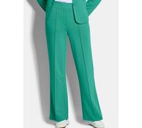 Stoffhose GOLDNER "Kurzgröße Jersey-Culotte VERA mit Biesen", Damen, Gr. 20, K-Gr, grün, Obermaterial: 67% Viskose CV. 27% Polyester PES. 6% Elasthan EL., Hosen Stoffhose (61376707-20) grün