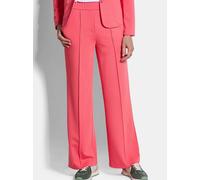 Stoffhose GOLDNER "Jersey-Culotte VERA mit Biesen", Damen, Gr. 50, N-Gr, rot (koralle), Obermaterial: 67% Viskose CV. 27% Polyester PES. 6% Elasthan EL., Hosen Stoffhose (62363309-50) koralle