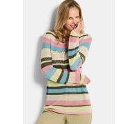 Ringelpullover mit Lochmuster bunt 24