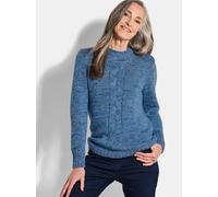 Goldner Strickpullover Damen blau, 46
