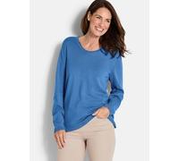 Goldner Strickpullover Damen blau, 46