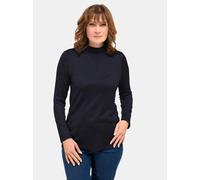 Strickpullover GOLDNER "Strickpullover mit Stehbundkragen", Damen, Gr. 52, blau (marine), Obermaterial: 100% Polyacryl PAN., eng Tubular, Pullover Strickpullover, wie echter Kaschmir (35843911-52) mar