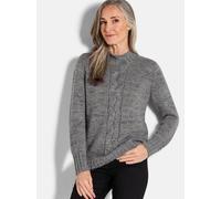 Goldner Strickpullover Damen grau, 46