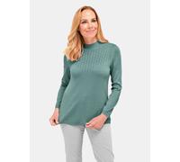 Goldner Strickpullover Damen grün, 46
