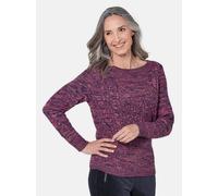 Goldner Strickpullover Damen lila, 38