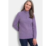 Goldner Strickpullover Damen Schurwolle lila, 42