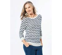 Goldner Strickpullover Damen weiß, 46