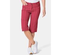 Goldner Struktur-Bermuda Damen rot, 38
