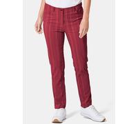Goldner Struktur-Hose Damen rot, 44