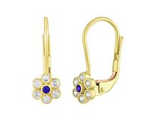 Goldohrringe mit natürlichen Topasen