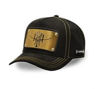 Goldorak Kappe für Damen und Herren, Trucker, verstellbar durch Snapback, schwarz / gold, One size