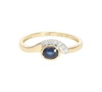 Goldring 585 mit Diamant und Saphir JL10-07-3562 JuwelmaLux