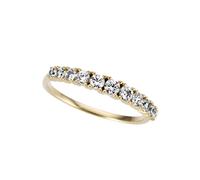 Goldring FIRETTI "Schmuck Geschenk Gold 333 Damenring Goldring" Gr. 17, gold (gelbgoldfarben, kristallweiß), Fingerringe, Damen, 17, Gelbgold 333, 3mm, Goldring, mit Zirkonia (synth.) (54726222-17) ge