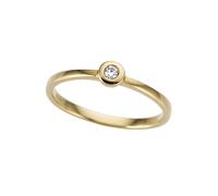 Goldring FIRETTI "Schmuck Geschenk Gold 333 Damenring Verlobungsring Goldring Solitär" Gr. 16, gold (gelbgoldfarben, weiß), Fingerringe, Damen, 16, 0,05 P2 = erkennbare Einschlüsse, Diamanten Gelbgold