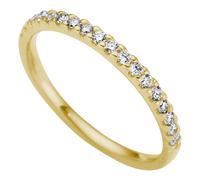 Goldring FIRETTI "Schmuck Geschenk Gold 333 Damenring Vorsteckring Memoire Lab Grown" Gr. 18, gelbgoldfarben, Fingerringe, Damen, 18, 0,25 VS = sehr kleine Einschlüsse, Diamanten Gelbgold 333, 1,64mm,