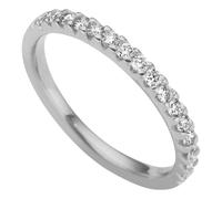 Goldring FIRETTI "Schmuck Geschenk Gold 333 Damenring Vorsteckring Memoire Lab Grown" Gr. 18, weißgoldfarben, Fingerringe, Damen, 18, 0,33 VS = sehr kleine Einschlüsse, Diamanten Weißgold 333, 2,1mm, 
