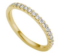 Goldring FIRETTI "Schmuck Geschenk Gold 333 Damenring Vorsteckring Memoire Lab Grown" Gr. 19, gelbgoldfarben, Fingerringe, Damen, 19, 0,33 VS = sehr kleine Einschlüsse, Diamanten Gelbgold 333, 2,1mm, 
