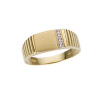 Goldring FIRETTI "Schmuck Geschenk Gold 333 Herrenring Goldring" Gr. 22, weiß (gelbgoldfarben, weißgoldfarben), Fingerringe, Herren, 22, 0,02 P2 = erkennbare Einschlüsse, Diamanten Gelbgold 333, 8mm,