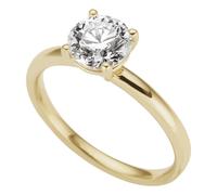 Goldring FIRETTI "Schmuck Geschenk Gold 333 Vorsteckring Verlobung Solitär Lab Grown" Gr. 16, gelbgoldfarben, Fingerringe, Damen, 16, 1,25 VS = sehr kleine Einschlüsse, Diamanten Gelbgold 333, 1,9mm, 