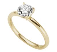 Goldring FIRETTI "Schmuck Geschenk Gold 333 Vorsteckring Verlobung Solitär Lab Grown" Gr. 16, gelbgoldfarben, Fingerringe, Damen, 16, 1 VS = sehr kleine Einschlüsse, Diamanten Gelbgold 333, 1,6mm, Dia