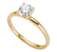 Goldring FIRETTI "Schmuck Geschenk Gold 333 Vorsteckring Verlobung Solitär Lab Grown" Gr. 16, gelbgoldfarben, Fingerringe, Damen, 16, 0,75 VS = sehr kleine Einschlüsse, Diamanten Gelbgold 333, 1,6mm, 