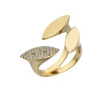 Goldring JOBO "Offener Ring Damenring Statement" Gr. 60, gelbgold 333, Fingerringe, Damen, 60, Gelbgold 333, Goldring, 333 Gold mit 40 Zirkonia (54414730-60) gelbgold 333