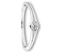 Goldring ONE ELEMENT "Zirkonia Ring aus 333 Weißgold" Gr. 56, silber, Fingerringe, Damen, 56,mit Zirkonia, Gold Weißgold 333, Gold, Weißgold 333, Goldring, Feine Gestaltung - ein Sinnbild mit ruhiger 