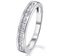 Goldring ONE ELEMENT "Zirkonia Ring aus 333 Weißgold" Gr. 56, silber, Fingerringe, Damen, 56,mit Zirkonia, Gold Weißgold 333, Gold, Weißgold 333, Goldring, Persönlicher Akzent - schlicht, modern, auss
