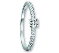Goldring ONE ELEMENT "Zirkonia Ring aus 333 Weißgold" Gr. 57, silber, Fingerringe, Damen, 57,mit Zirkonia, Gold Weißgold 333, Gold, Weißgold 333, Goldring, Persönlicher Akzent - schlicht, modern, auss