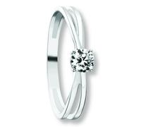 Goldring ONE ELEMENT "Zirkonia Ring aus 333 Weißgold Zirkonia Ring aus 333 Weißgold" Gr. 58, silber, Fingerringe, Damen, 58,mit Zirkonia, Gold Weißgold 333, Gold, Weißgold 333, Goldring, Dezente Symbo