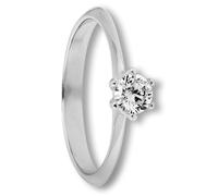 Goldring ONE ELEMENT "Zirkonia Ring aus 333 Weißgold Zirkonia Ring aus 333 Weißgold" Gr. 58, silber, Fingerringe, Damen, 58,mit Zirkonia, Gold Weißgold 333, Gold, Weißgold 333, Goldring, Zartes Emblem