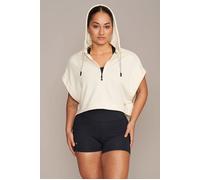 Gold's Gym Alba - Women's Cropped Sleeveless Hoodie Creme Größe: XXL | Kaputzenpullis Outlet | Damen