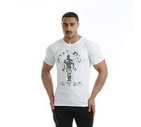 Gold's Gym GGTS144 Herren-T-Shirt mit Rundhalsausschnitt, Tarnmuster, Muskel-Joe-Druck, T-Shirt