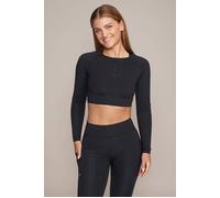 Gold's Gym Helen - Women's Cropped Longsleeve Top Black Größe: L | Sportshirts Outlet | Damen | Schwarz