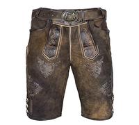 Goldschmidt Lederhose Ammersee antik ziller kurz aus hochwertigem Ziegenleder (antik ziller, 48)